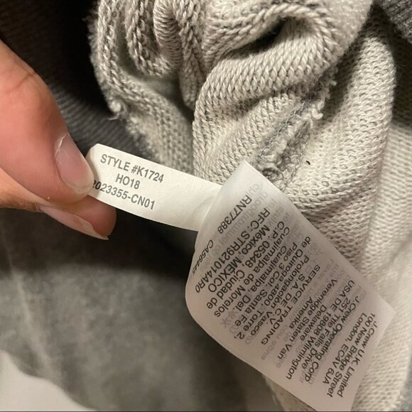 MADEWELL • Grey Ruffle Crew Neck Sweatshirt - Picture 7 of 9